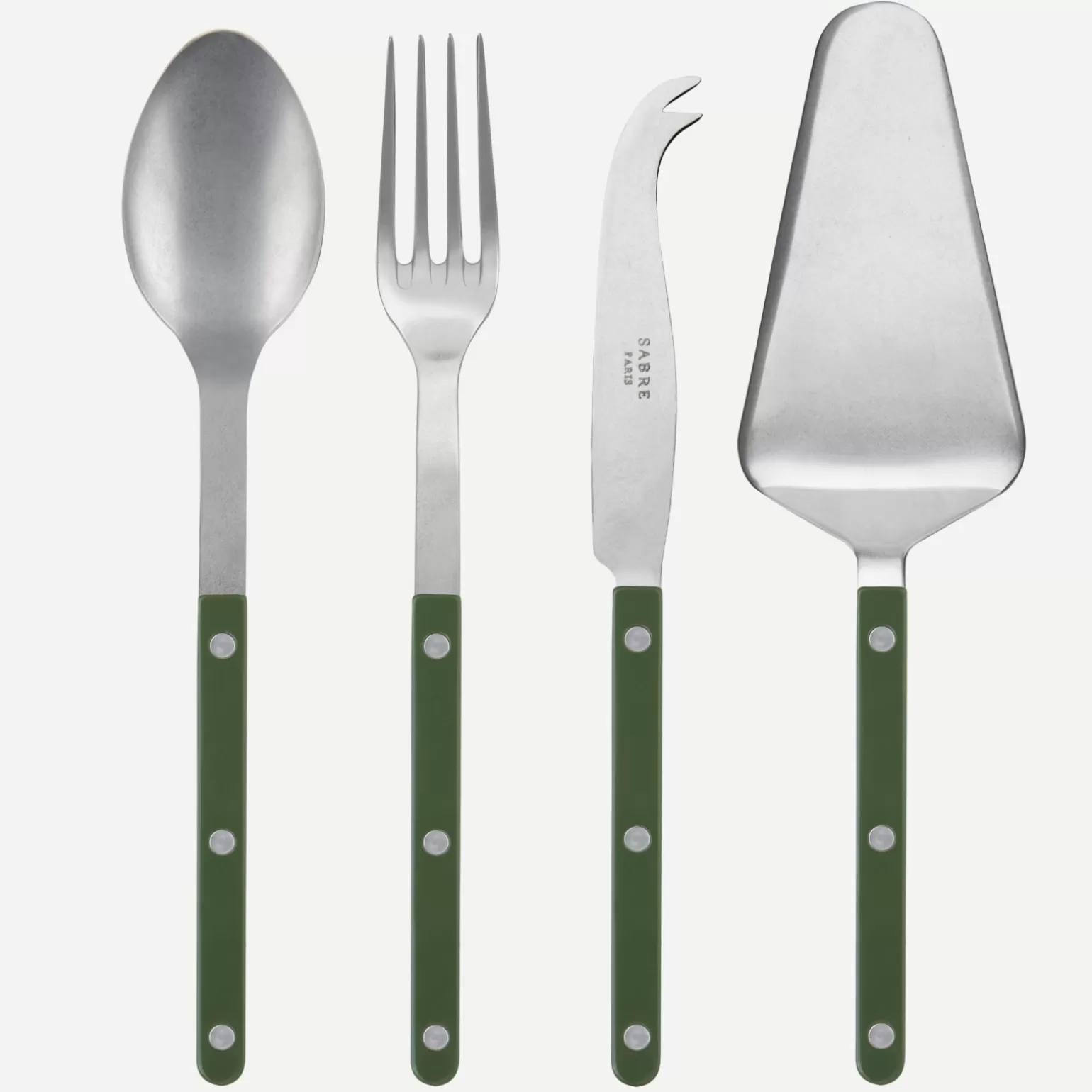 Set Les Essentiels - Ensemble De 4 Couverts De Service<Sabre Paris Bistrot Vintage Uni, Vert