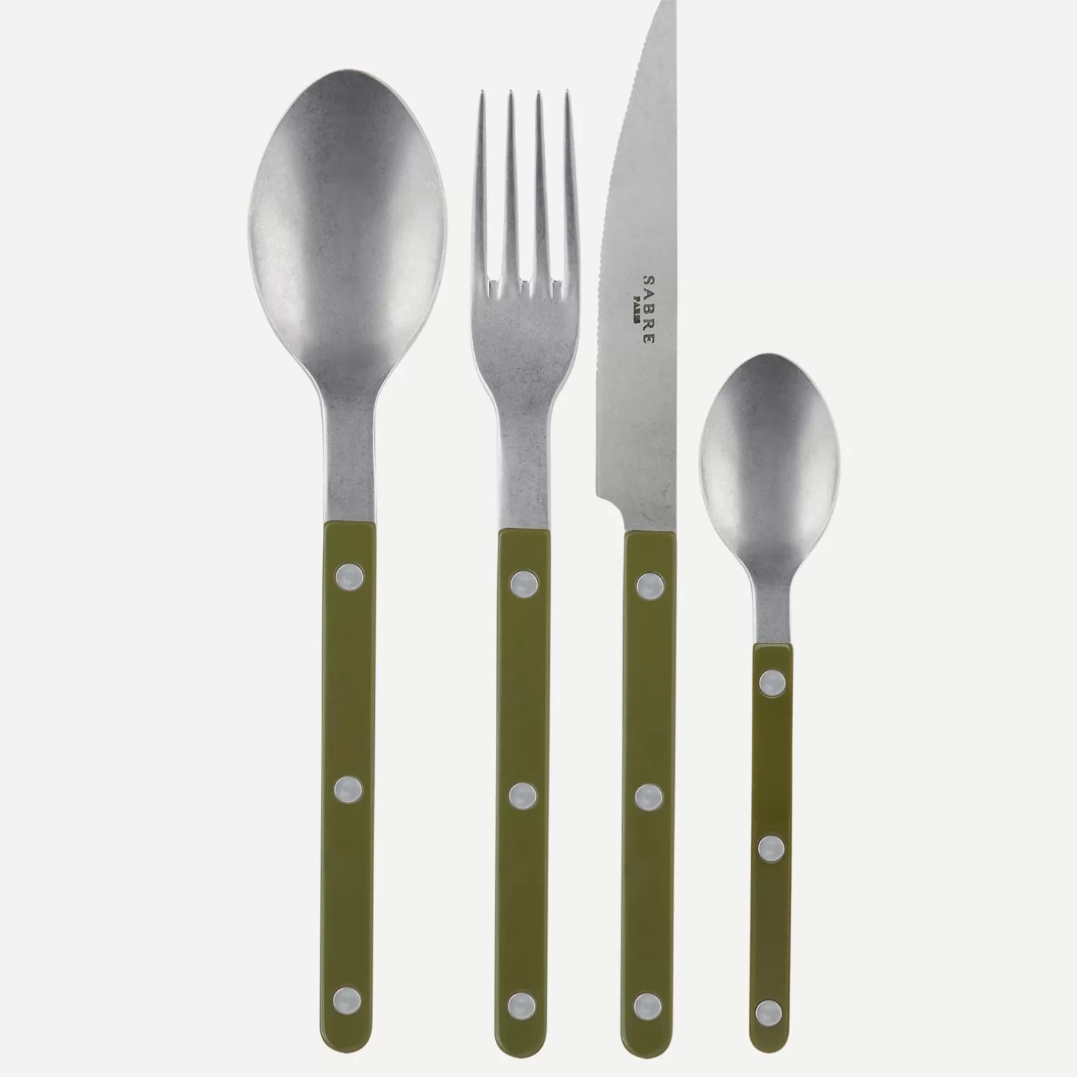 Set De 4 Pièces<Sabre Paris Bistrot Vintage Uni, Vert fougère