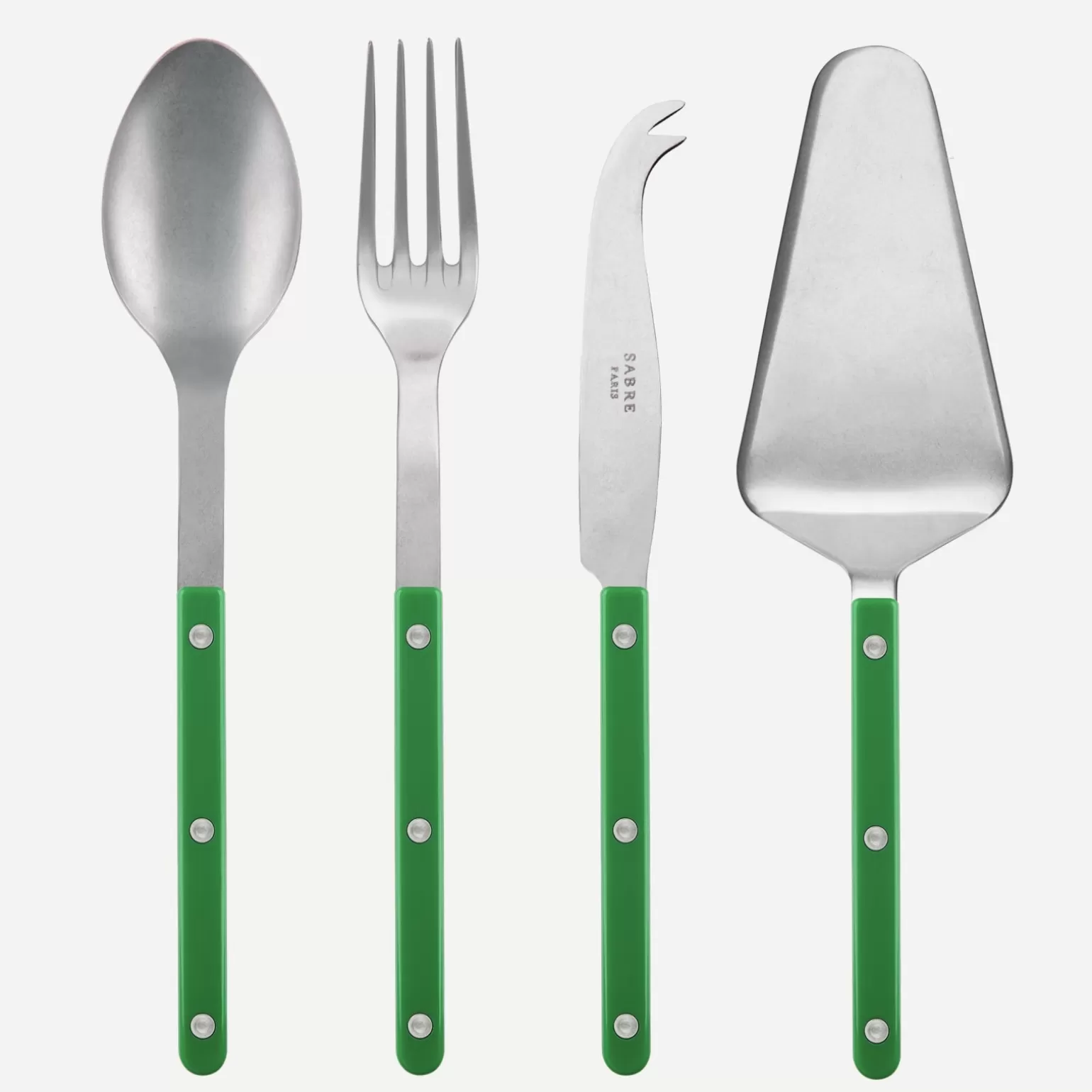 Set Les Essentiels - Ensemble De 4 Couverts De Service<Sabre Paris Bistrot Vintage Uni, Vert jardin