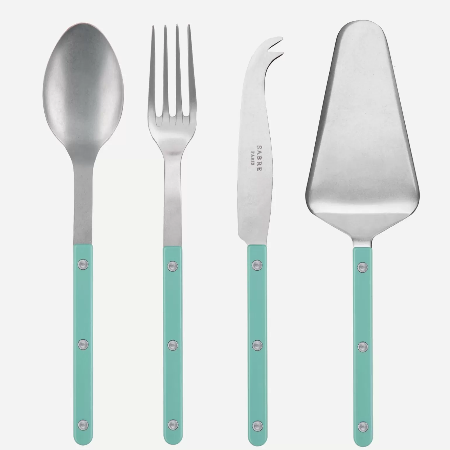 Set Les Essentiels - Ensemble De 4 Couverts De Service<Sabre Paris Bistrot Vintage Uni, Vert pastel